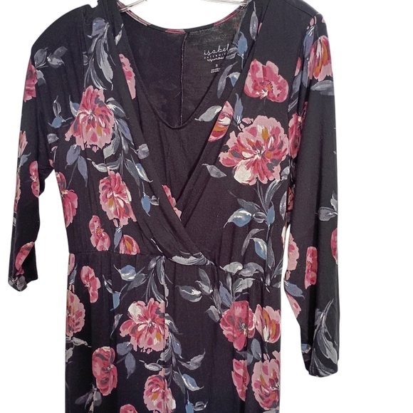 Isabel Maternity -  Floral Black Maxi Dress Size Small - Picture 2 of 5